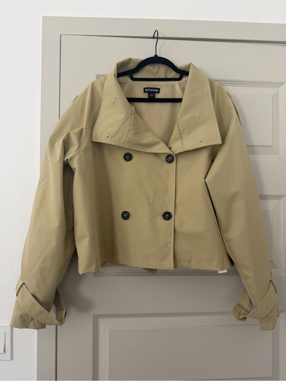 Pretty Little Thing Cropped Trench Jacket
